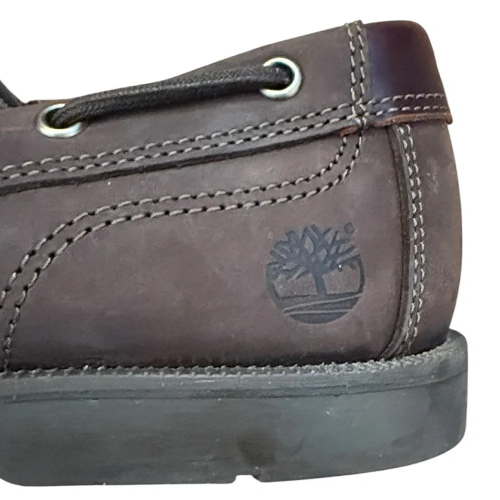 Timberland 2 Eye Boat Shoes Mens 10.5 Wide Brown Leather Deck Casual Comfort